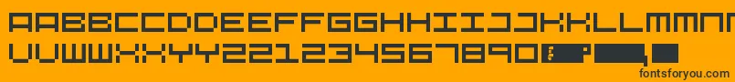 Megafont Font – Black Fonts on Orange Background