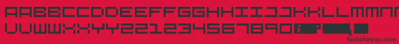 Megafont Font – Black Fonts on Red Background
