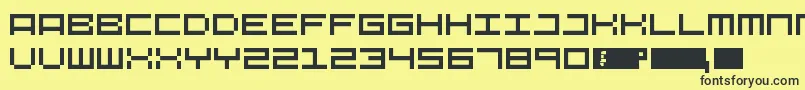 Megafont Font – Black Fonts on Yellow Background