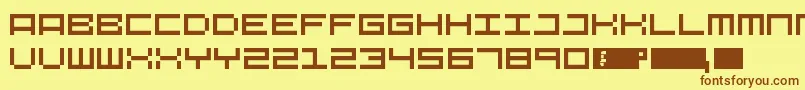 Megafont Font – Brown Fonts on Yellow Background