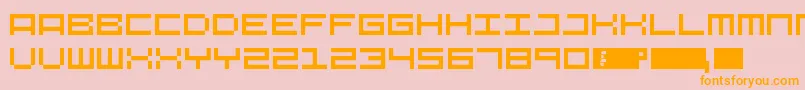 Megafont Font – Orange Fonts on Pink Background