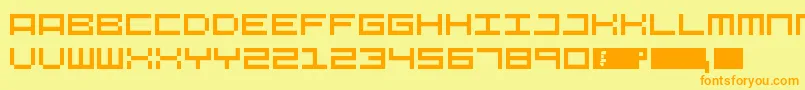Megafont Font – Orange Fonts on Yellow Background
