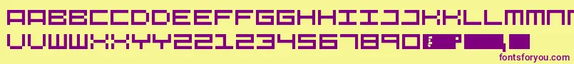 Megafont Font – Purple Fonts on Yellow Background