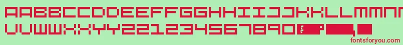 Megafont Font – Red Fonts on Green Background