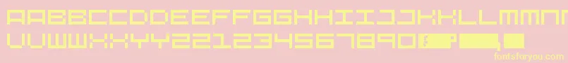 Megafont Font – Yellow Fonts on Pink Background