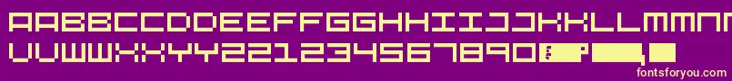 Megafont Font – Yellow Fonts on Purple Background