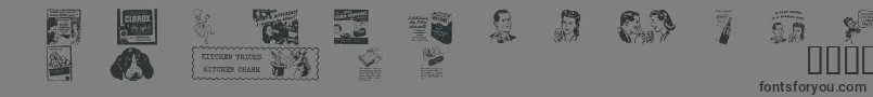 Fonte OldTimeAdDingsTwo – fontes pretas em um fundo cinza