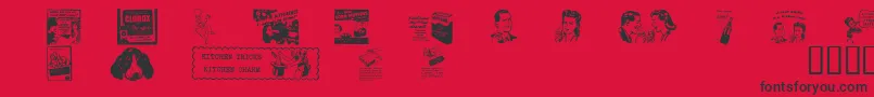 OldTimeAdDingsTwo Font – Black Fonts on Red Background