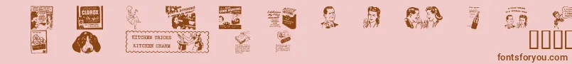 OldTimeAdDingsTwo Font – Brown Fonts on Pink Background