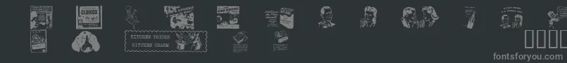 OldTimeAdDingsTwo Font – Gray Fonts on Black Background