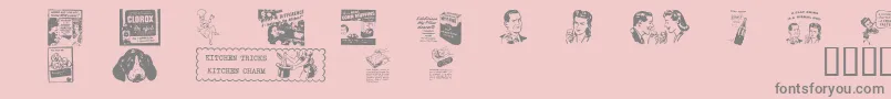 OldTimeAdDingsTwo Font – Gray Fonts on Pink Background