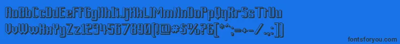 Ardour3DGm-Schriftart – Schwarze Schriften auf blauem Hintergrund