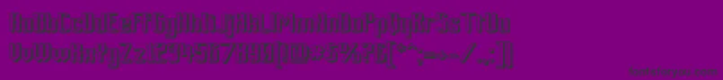 Czcionka Ardour3DGm – czarne czcionki na fioletowym tle