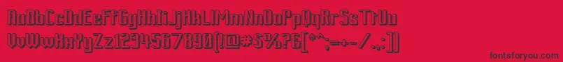 Ardour3DGm Font – Black Fonts on Red Background