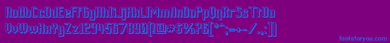 Ardour3DGm Font – Blue Fonts on Purple Background