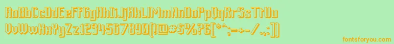 Ardour3DGm Font – Orange Fonts on Green Background