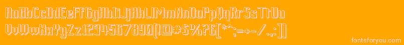 Weitere Informationen zur Ardour3DGm-Schriftart Ardour3DGm-Schriftart – Rosa Schriften auf orangefarbenem Hintergrund