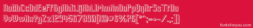 Ardour3DGm Font – Pink Fonts on Red Background