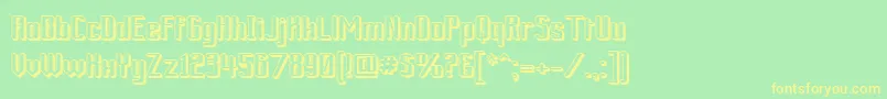 Ardour3DGm Font – Yellow Fonts on Green Background