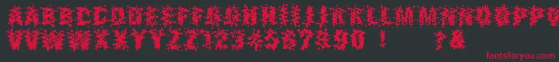 Blowing Font – Red Fonts on Black Background