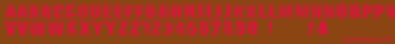 Blowing Font – Red Fonts on Brown Background