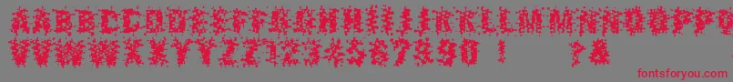 Blowing Font – Red Fonts on Gray Background