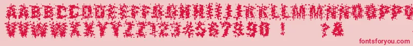 Blowing Font – Red Fonts on Pink Background