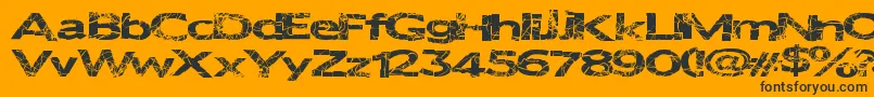 fuente Metalcrime – Fuentes Negras Sobre Fondo Naranja