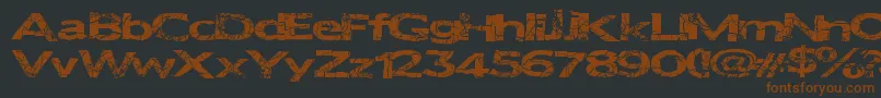 Fonte Metalcrime – fontes marrons em um fundo preto