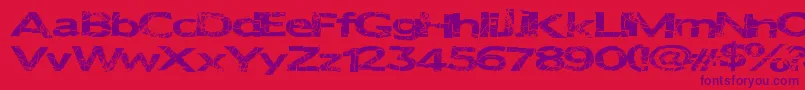 Metalcrime Font – Purple Fonts on Red Background