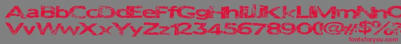 Metalcrime-Schriftart – Rote Schriften auf grauem Hintergrund