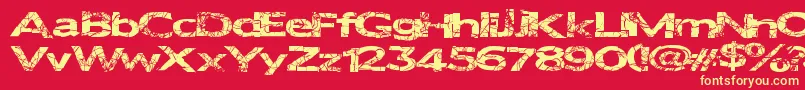 Metalcrime Font – Yellow Fonts on Red Background