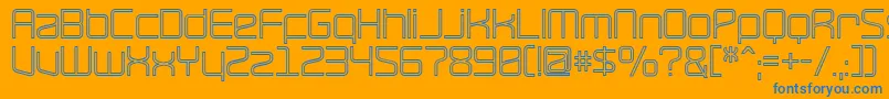 RaveHollow Font – Blue Fonts on Orange Background