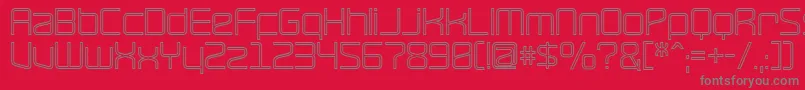 RaveHollow Font – Gray Fonts on Red Background