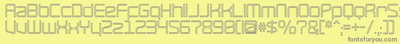 RaveHollow Font – Gray Fonts on Yellow Background