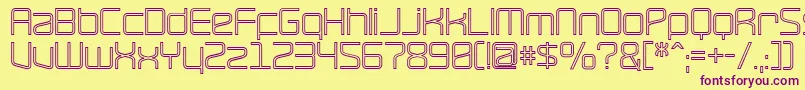 RaveHollow Font – Purple Fonts on Yellow Background