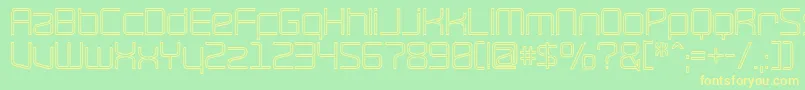 RaveHollow Font – Yellow Fonts on Green Background