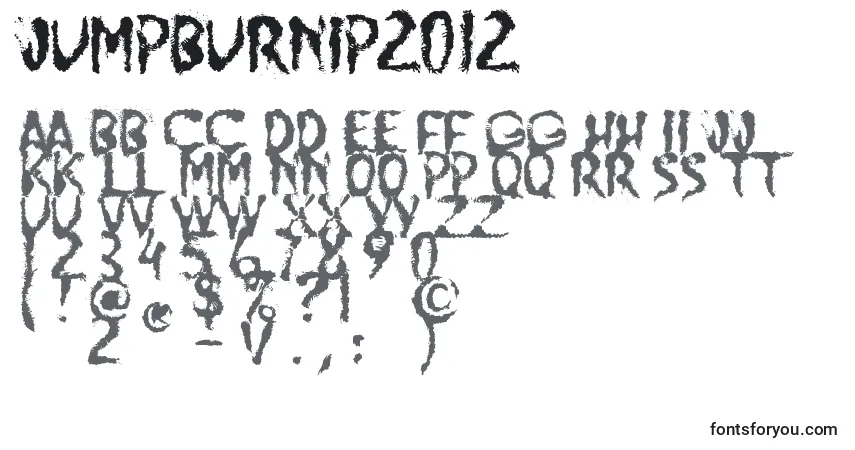 JumpBurnIp2012 Font – alphabet, numbers, special characters