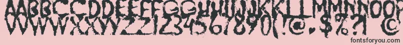 fuente JumpBurnIp2012 – Fuentes Negras Sobre Fondo Rosa