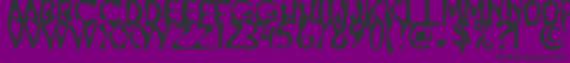 JumpBurnIp2012 Font – Black Fonts on Purple Background