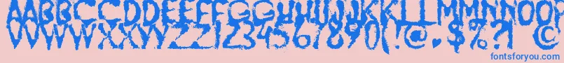 JumpBurnIp2012 Font – Blue Fonts on Pink Background