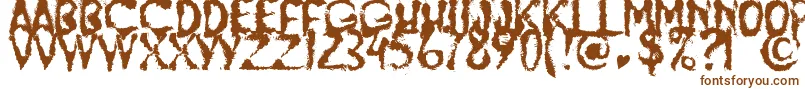 JumpBurnIp2012 Font – Brown Fonts on White Background