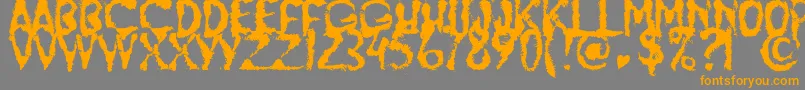JumpBurnIp2012 Font – Orange Fonts on Gray Background