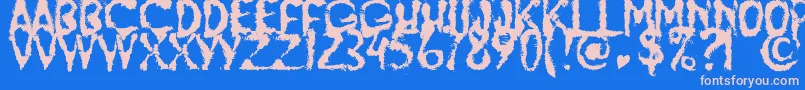 JumpBurnIp2012 Font – Pink Fonts on Blue Background