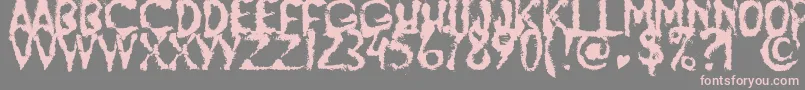JumpBurnIp2012 Font – Pink Fonts on Gray Background