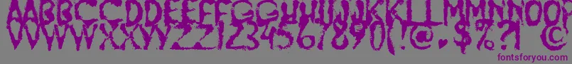 JumpBurnIp2012 Font – Purple Fonts on Gray Background