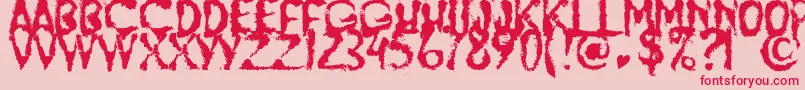 JumpBurnIp2012-Schriftart – Rote Schriften auf rosa Hintergrund