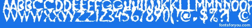 JumpBurnIp2012 Font – White Fonts on Blue Background