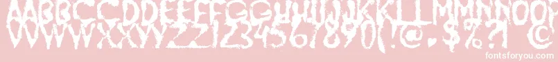 JumpBurnIp2012 Font – White Fonts on Pink Background