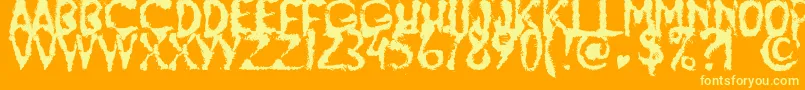 Police JumpBurnIp2012 – polices jaunes sur fond orange